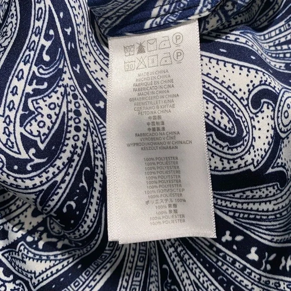 MICHAEL KORS LUXURY BRAND PAISLEY TOP WITH SMOCKED HEM DESIGNER BRAND - Picture 6 of 6